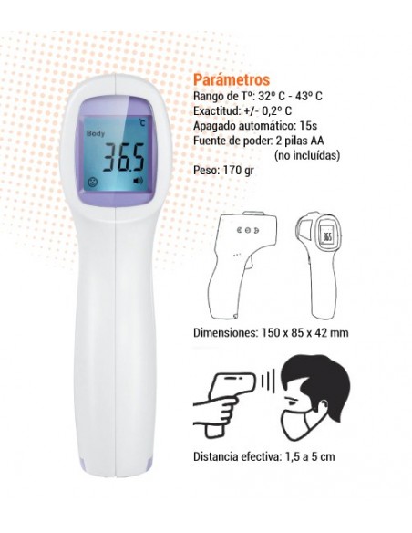 Termometro infrarrojo sin contacto