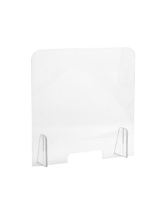 Mampara protección policarbonato cristal 2 mm y apoyo PVC