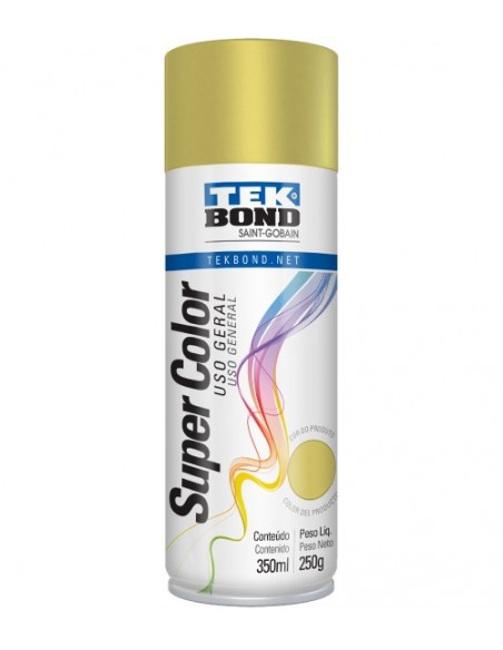 Pintura en aerosol uso general TEK BOND color dorado