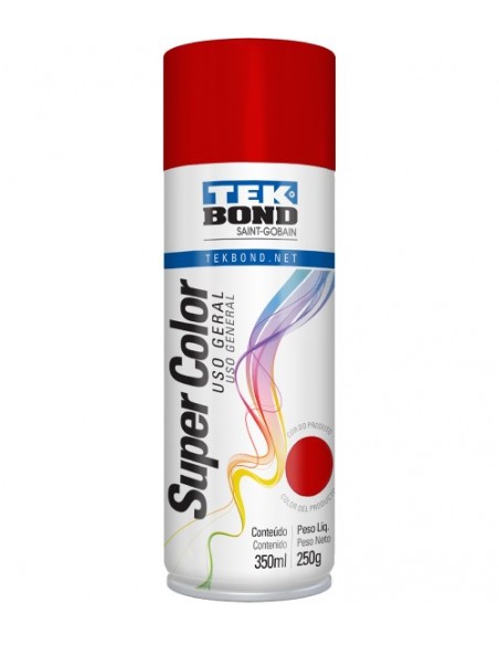 Pintura en aerosol uso general TEK BOND color rojo