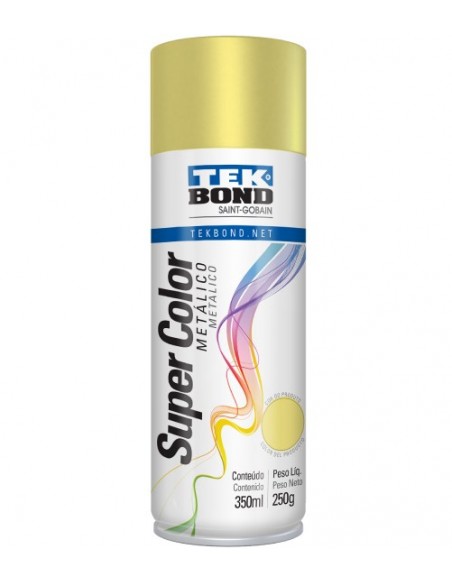 Pintura en aerosol metálica TEK BOND color dorado