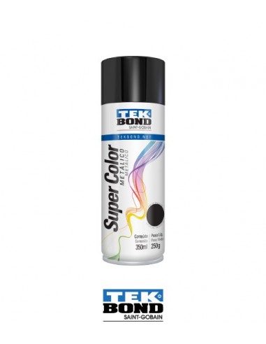 Pintura en aerosol metálica TEK BOND color negro 