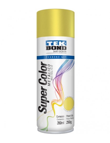 Pintura en aerosol metálica TEK BOND color oro