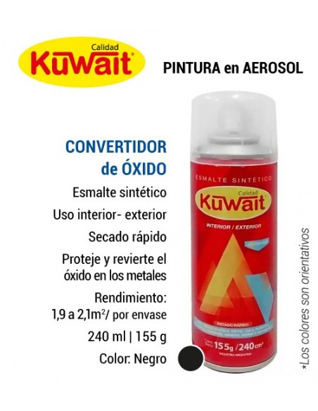 Convertidor de óxido en aerosol KUWAIT color negro