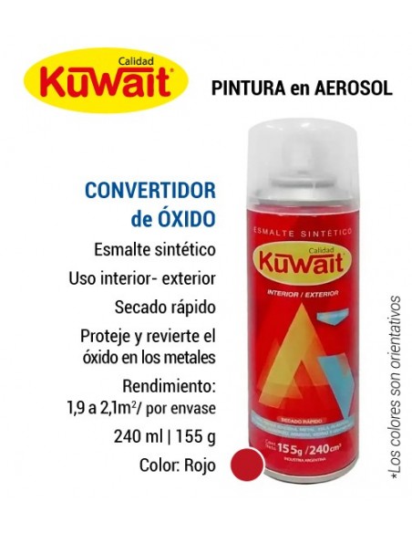 Convertidor de óxido en aerosol KUWAIT color rojo