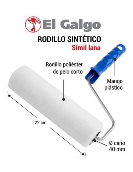 Rodillo sintético EL GALGO símil lana Nº 22