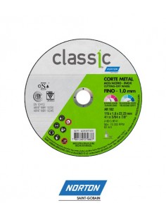 Disco de corte NORTON Classic para metal Ø 115 x 1 x 22,23