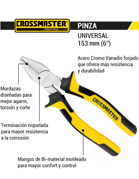 Pinza universal 6" CROSSMASTER
