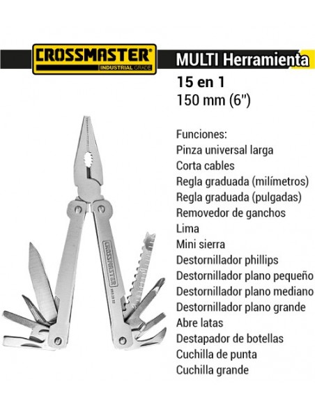 Multi Herramienta 15 en 1 CROSSMASTER