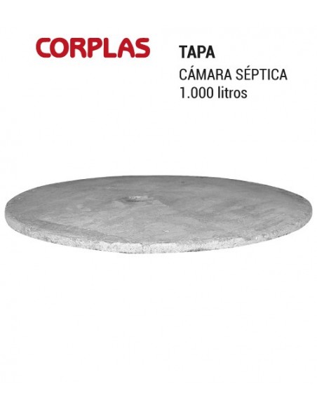 Tapa cámara séptica hormigón x 1000 L CORPLAS
