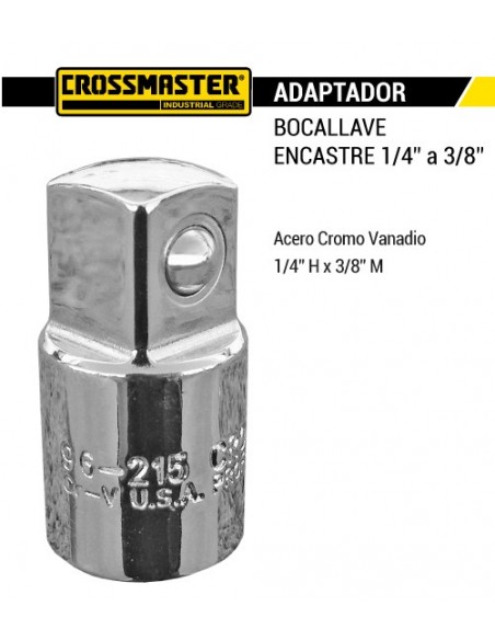 Adaptador bocallave encastre 1/4" CROSSMASTER
