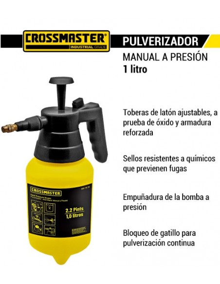 Pulverizador manual a presión 1 litro CROSSMASTER
