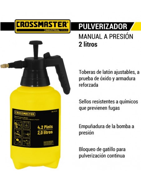 Pulverizador manual a presión 2 litros CROSSMASTER 