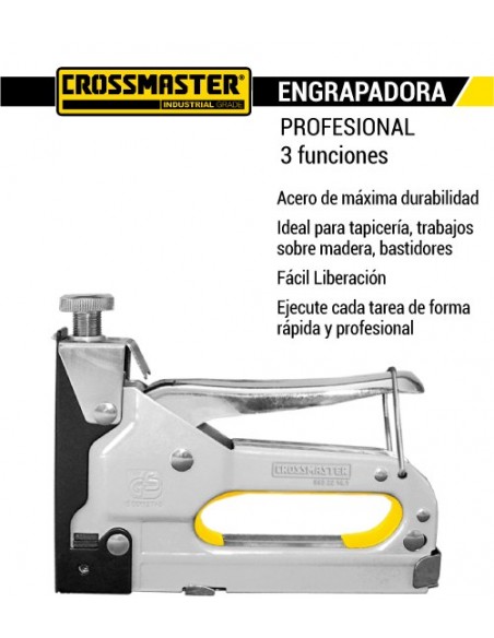 Engrapadora profesional 3 funciones CROSSMASTER