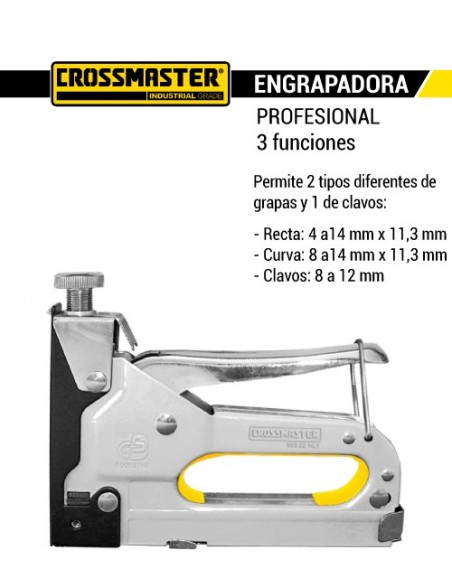 Engrapadora profesional 3 funciones CROSSMASTER