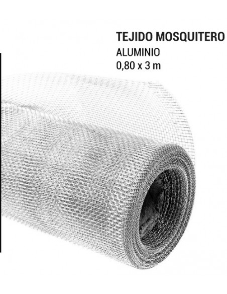 Tejido mosquitero de aluminio 0,8 x 30 m
