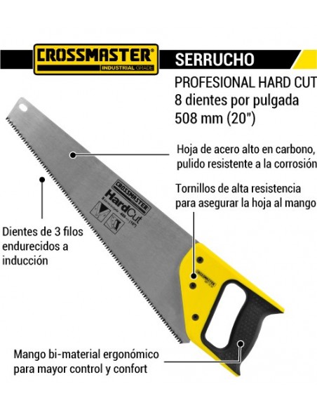 Serrucho profesional Hard Cut 20" CROSSMASTER 
