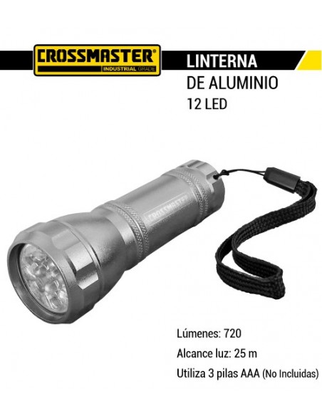 Linterna de aluminio CROSSMASTER 12 LED 