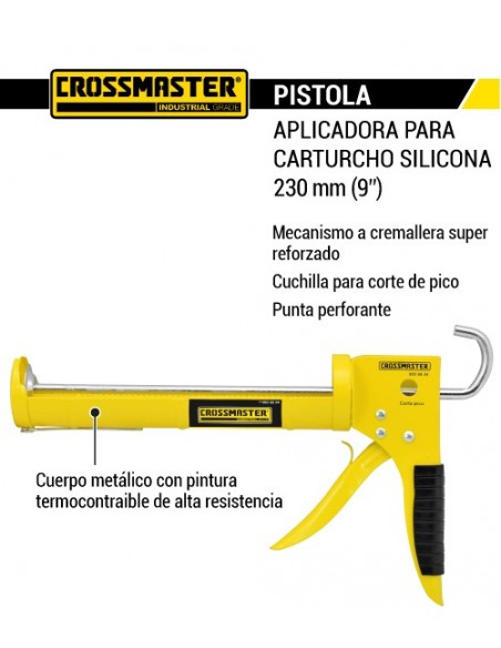 Pistola aplicadora para cartucho silicona CROSSMASTER