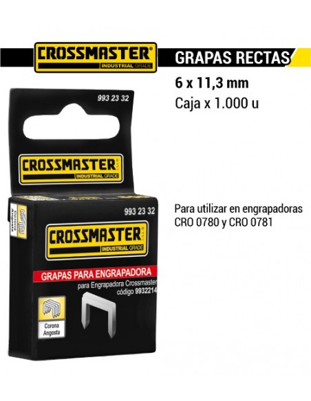 Grapa recta 6 x 11.3 mm CROSSMASTER 