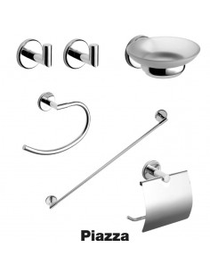 Kit 6 accesorios para baño PIAZZA Dot 70129